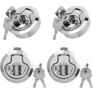 4 PCS 2 Inch Zinc Alloy Flush Pull Hatch Latch Lock Boat Latches, Boat Flush Pull Hatch Latch for Yachts & RVs Durable Deck Hardware
