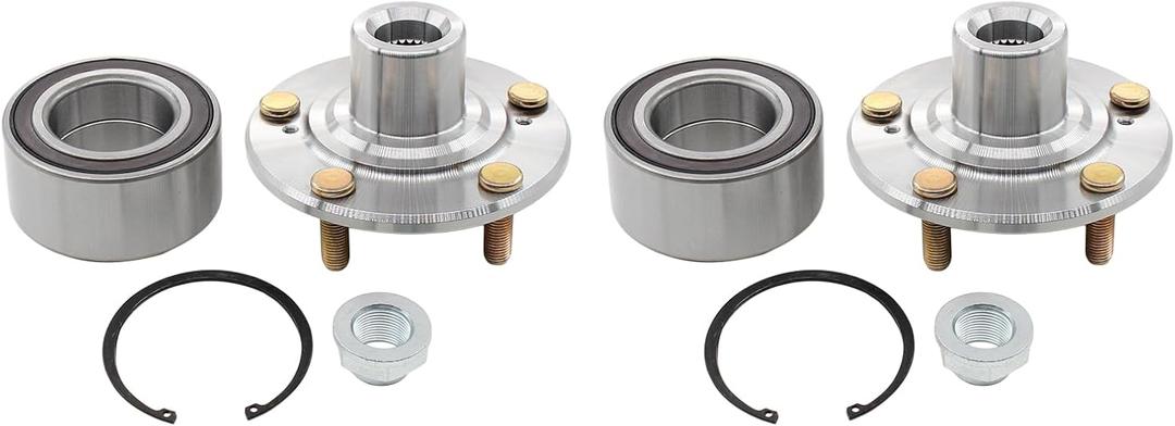 Front Driver and Passenger Side Wheel Bearing Hub for Acura ILX 2.4 2013-18, TSX 2004-08, Honda Accord 2003-07 2.4L Manual Transmission, Civic Si 2006-15, Element SC 2007-10