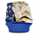 Female Dog Diapers 3Pcs - Premium Reusable Diapers for Doggie in Heat - Highly Absorbent Dog Diapers Female for Pet Incontinence with Adjustable Snaps, S