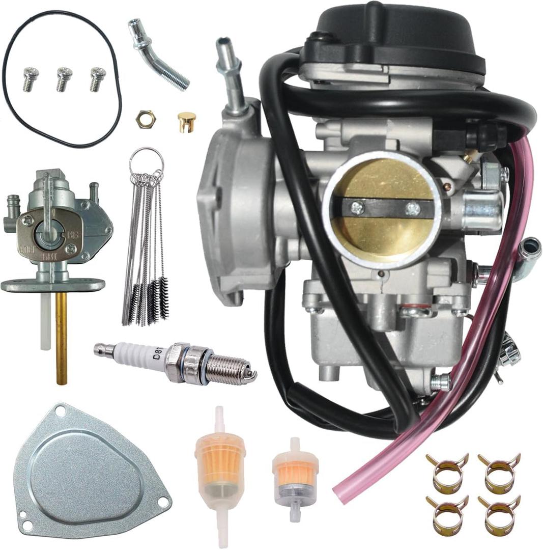 Carburetor Fit for Suzuki LTZ400 2003-2008 Quadsport ATV Carb with Fuel Valve Petcock