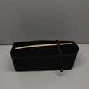 Purse Organizer Insert with Zipper Felt Bag Organizer Handbag Organizer Insert Bag in Bag Organizer with Key Chain for Tote Purse Bag Black Slender-Large