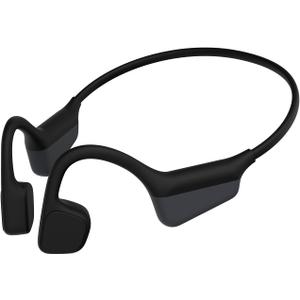 Bone Conduction Headphones, Open Ear Headphones Wireless Bluetooth, 15H Playtime, Dual Stereo Bass Technology, 27g Lightweight Wear, Call Noise Cancellation, IPX6 Waterpoof for Commuting, Walking (Black)