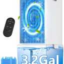 4-IN-1 Portable Air Conditioners w/3.2-Gal Tank for 24H Cooling, 4 Wind Speeds & 4 Modes, LED Touch Screen, Waterless Alert System & 12H Timer, Remote, Windowless Air Conditioner for Bedroom