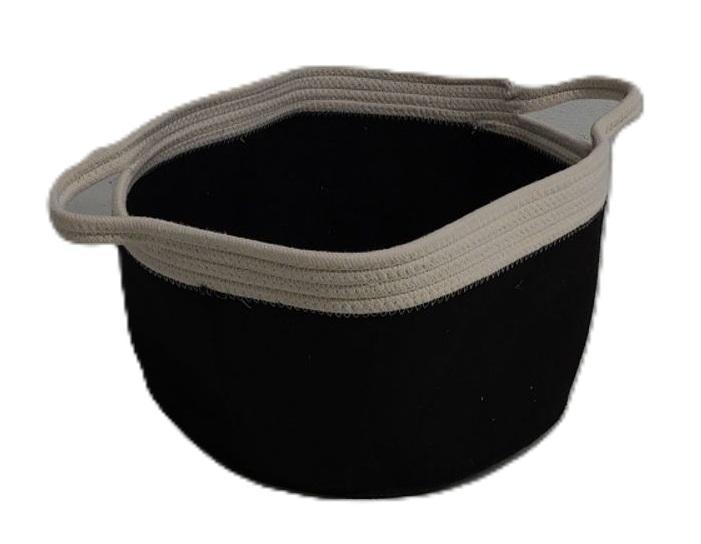 Felt Basket Black and White