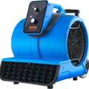 VEVOR Floor Blower, 1560 RPM 4000 CFM, Air Mover for Drying and Cooling, Portable Carpet Dryer Fan with 3 Blowing Angles, Timer, 3-Speeds Adjustment, for Janitorial, Home, Commercial Use (490 x 400 x 480 mm)
