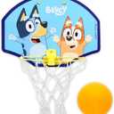 Bluey Basketball Hoop Set - Bundle with Indoor Basketball Hoop Sports Toy Plus Stickers, More | Bluey Toys and Games for Kids, Boys, Girls