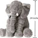 BOOJALOO Giant Stuffed Animals Doll Elephant Stuffed Animal, 24" Stuffed Elephant Plush Toy Gifts for Girls Boys Gray