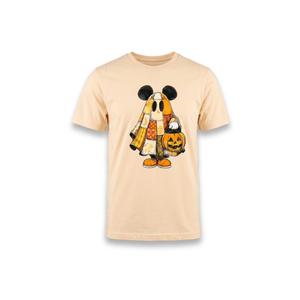 GLIGLITTR Girls Boys Halloween Outfits Cute Mouse Pumpkin Shirts Trick or Treat Spooky Season Tshirt Tops Kids Fall Clothes(Apricot, Size 140)