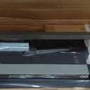 Vaunn Medical Pneumatic Adjustable Overbed Bedside Table with Wheels (Hospital and Home Use) (Black)