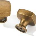 10 Pack Knob Vintage Antique Brass Cabinet knobs,Solid Heavy-Duty Bifold Closet Door Knobs,Hardware Pulls for Kitchens, bathrooms and Dresser Handle