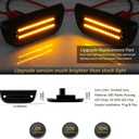 D-Lumina 5PCS LED Cab Roof Marker Lights Cab Roof Top Running Light for Kenworth T680 T770 T880 & Peterbilt 579 Heavy Trucks, Smoked Lens Amber LED Cab Lights Cab Marker Top Cab Clearance Lights
