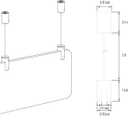 Ceiling Sign Hanger, Solid Aluminum Picture Hanging Hardware for Hanging Acrylic /Picture/Sign Board/Frame