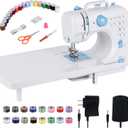 Mini Sewing Machine for Beginners & Kids with Extension Table, Portable | 12 Built-in Stitch Patterns, 2-Speed Foot Pedal, Upgrade Sewing Kit, Perfect for Teaching Daughter & Grandaughter to Sew