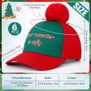 Kenning 6 Pcs Christmas Hat Baseball Cap Funny Adjustable Santa Hats Adult Reindeer Caps Ugly Sweater Hat for Men Women Holiday (Sweater Style)