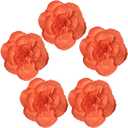 5 pack 10inch Orange Crepe Paper Flowers Paper Flower Decorations Wall Backdrop Flowers Handcrafted Flowers Party Wedding Crepe flowers For Nursey Baby Showers Birthday Photo Backdrop Bridal Shower