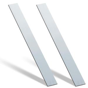 Yaocom 2 Pcs 304 Stainless Steel Flat Bar, 3/16" Thickness, 1" Width, 24" Length 2B Finishing Trim Strips Sheet for DIY Craft Making