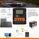 PowMr 30 Amp 12V/24V PWM Solar Charge Controller, Compact Design Solar Controller with Dual USB Output and LCD Display for Lead-Acid Batteries