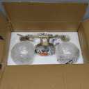 zeyu 16 Inch Wall Sconce Lighting for Bathroom, Gold Bathroom Vanity Light, 2-Light Vanity Lights with Clear Glass Globe Glass, Brushed Gold Finish, ZS62BG-2W BG