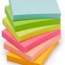 Amazon Basics Mini Rectangular Sticky Notes, 1.5x2 Inches, Bright Colors Self-Stick Pads, Easy to Post for Home, Office, Notebook, 70 sheets/Pad, Pack of 24