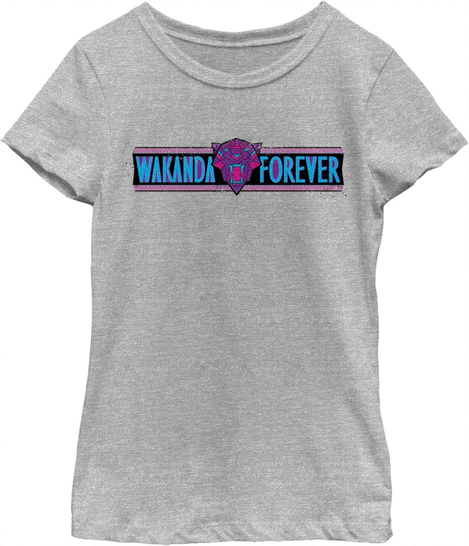 Marvel Girl's Banner Phrase T-Shirt (Large)