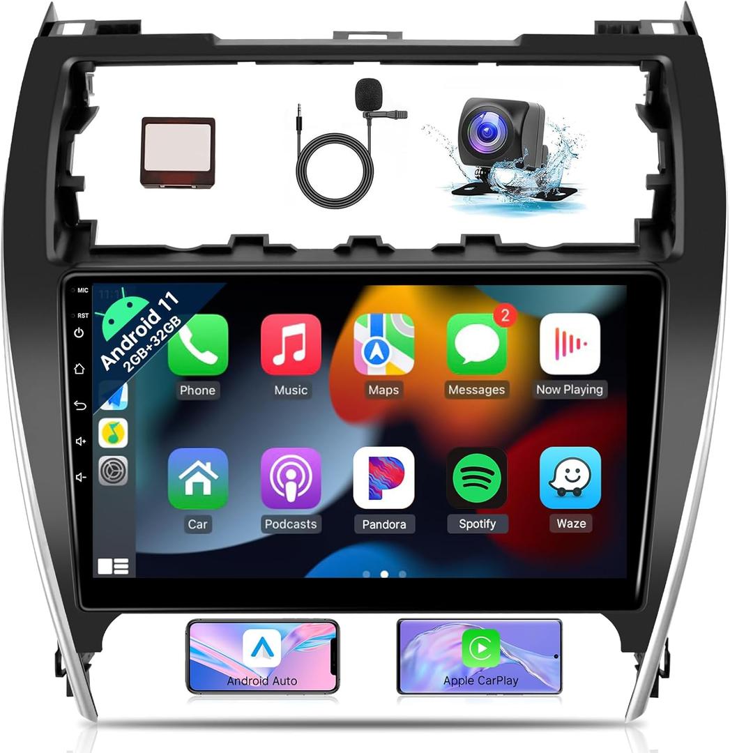Naifay Car Radio Stereo for Toyota Camry 2012 2013 2014 Stereo with Carplay Android Auto, 10.1inch Touch Screen for Toyota Camry Car Stereo Bluetooth WiFi GPS, Support J.B.L & Original Camera SWC