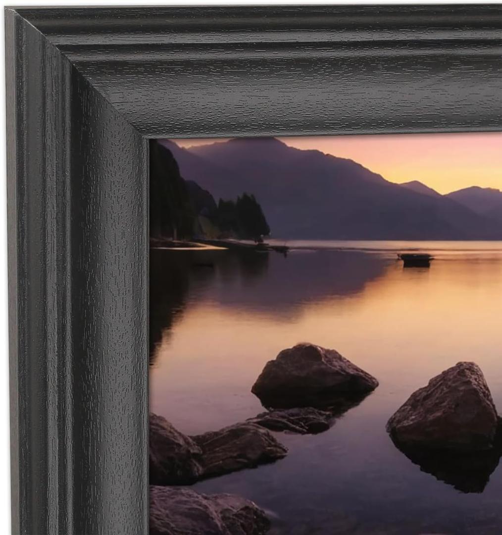 10x36 inch Picture Frame Solid Wood Black Suitable for Panoramic Photo, Poster, Painting, Group Photo,Puzzle (A23B1036)