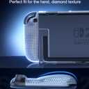 STARTRC GAMES Protective Case Compatible with Nintendo Switch 2, Transparent Protective for Nintendo Switch 2 (2025) with TPU Grip Cover Case and Thumb Caps, Shock-Absorption and Anti-Scratch Design