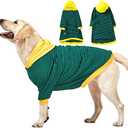LovinPet Large Dog Pajamas, Cotton Green Stripe Dog Shirt, Pet Pajamas for Dogs, Onesies for Dogs, Stop Shedding for Dogs, Pitbull Shirt, Pet PJ's, Size XXXL