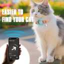 AirTag Cat Collar, Ultra Elastic Cat Tracker Collar, Airtag Holder Compatible with Apple Air Tag, [Lightweight & Scratch Resistant] Adjustable Stepless GPS Pet Collar for Cats Kittens, Orange