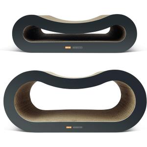 TTCAT Cat Scratch Pads, 2 in 1 Corrugated Cardboard Cat Scratcher Lounge for Indoor Cats, Durable Cat Scratching Board Reversible for Furniture Protection.