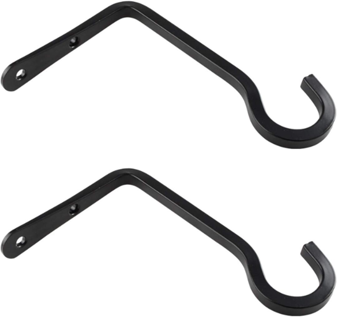 2pcs Metal Wall Hook Plant Hanging Basket Hook Bracket Home Outdoor Decoration Hook