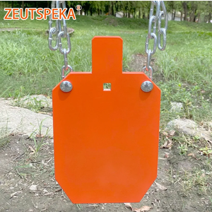 Zeutspeka 1/2 inch Thick 7" x 12" AR500 Steel Targets for Shooting - Including Metal Target Chains and Bolts - AR500 Shooting Gong Targets - Laser Cut