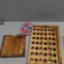 Glintoper Tic Tac Toe & 4 in a Row Tables Game Set, Classic Board Line Up 4 for Living Room Rustic Table Decor and Use as Game Top Wood Guest Room Decor Strategy Board Games for Families