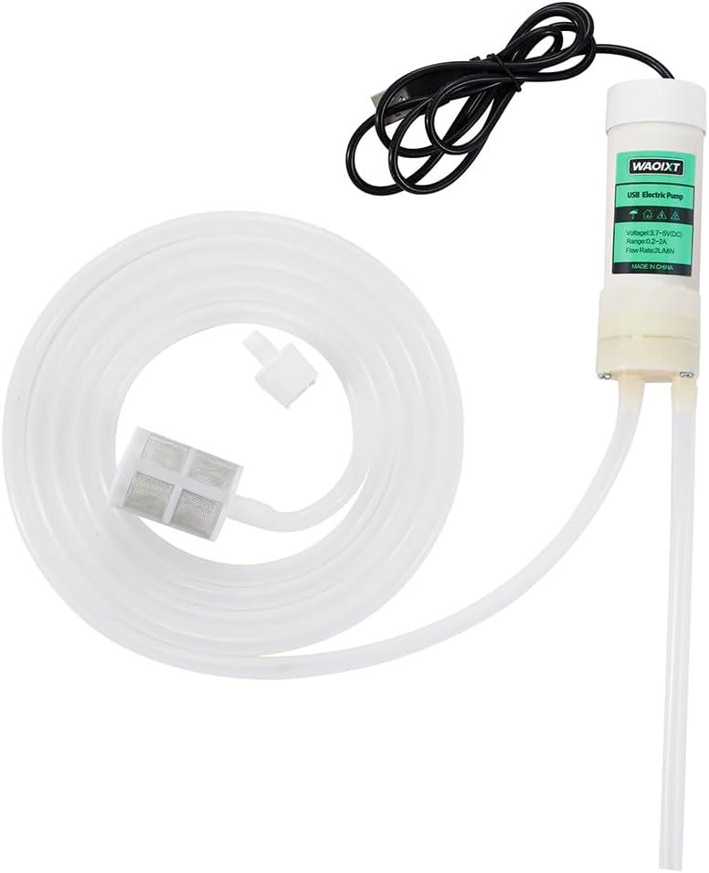 Portable USB Electric 5V Auto Siphon Self-Priming Pump for Home Brewing Wine/Beer/Kombucha, Water Transfer Pump with 6.5FT Food Grade Hose,2L/min,Low Noise