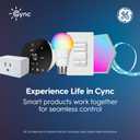 Cync GE A19 Direct Connect LED Light Bulb, Color Changing Smart Light, Matter Compatible, Compatible with Alexa and Google Home (2-Pack)