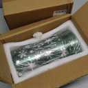 Christmas Hurricane Glass Candle Holders: Glasseam Red Green Candle Holders for Pillar Candles Silver Snowflake Decorations Large Cylinder Vases for Floating Candles Table Centerpiece