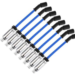 10.2 MM Racing Spark Plug Wires for CT5 CTS Escalade Camaro Corvette Express Silverado Suburban Tahoe Savana Sierra Yukon 5.3L 6.2L 6.6L V8 2014-2022 Blue