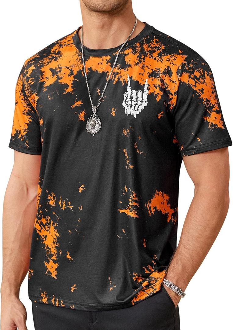 Hardaddy Men's Striped Polo Shirt Short Sleeve Casual Color Block Graphic Tee Collared Golf Shirts for Men (3X-Large)