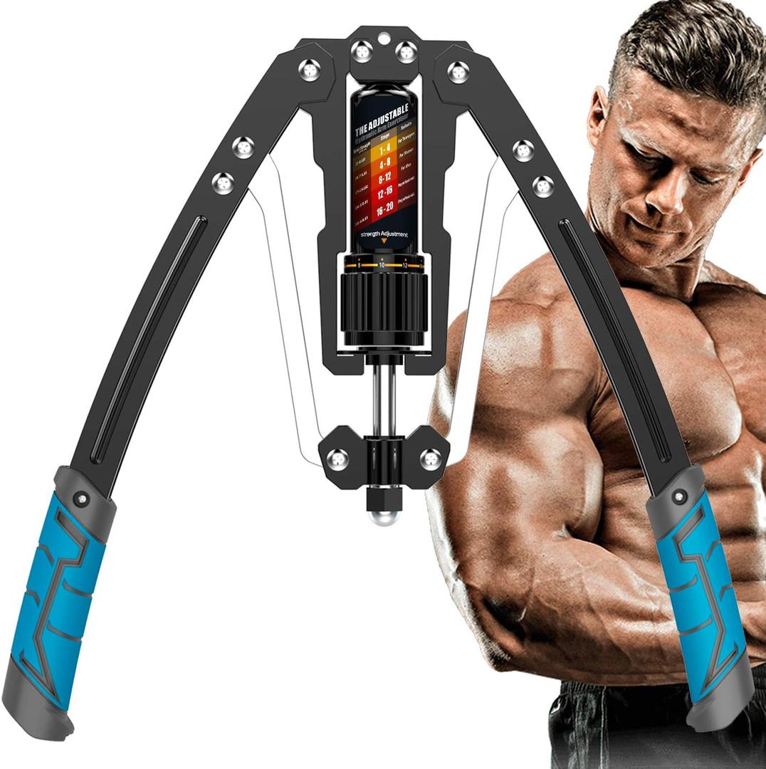 EAST MOUNT Twister Arm Exerciser - Adjustable 22-440lbs Hydraulic Power, Home Chest Expander, Shoulder Muscle Training Fitness Equipment, Arm Enhanced Exercise Strengthener. (Blue)
