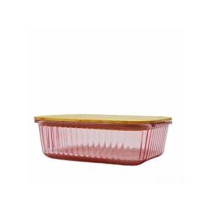 Alta Fluted Glass Food Storage Container Rose, 1 ct