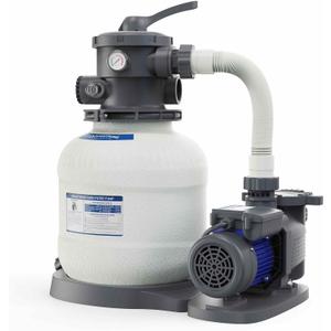 AQUASTRONG Sand Filter Pump for Above Ground Pool, 1/2 HP Pool Pump Above Ground 2500 GPH for Pools up to 9000GAL, 12in Pool Sand Filter with 6-Way Valve, Improved Circulation for Crystal-Clear Pool