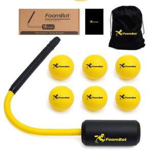 Baseball & Softball Rope Swing Trainer - Innovative High-Density Foam Bat Design for Real Swing Feel & Better Feedback, Batting Training Tool, Hitting Aid for Youth & Beginners