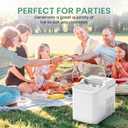 NEWBULIG Ice Makers Countertop with Handle, Portable Ice Machine, 9 Bullet Ice Cubes in 6 Mins, 26lbs in 24Hrs, Auto-Cleaning, with Basket and Scoop, for Home, Kitchen, RV, Camping,Light White