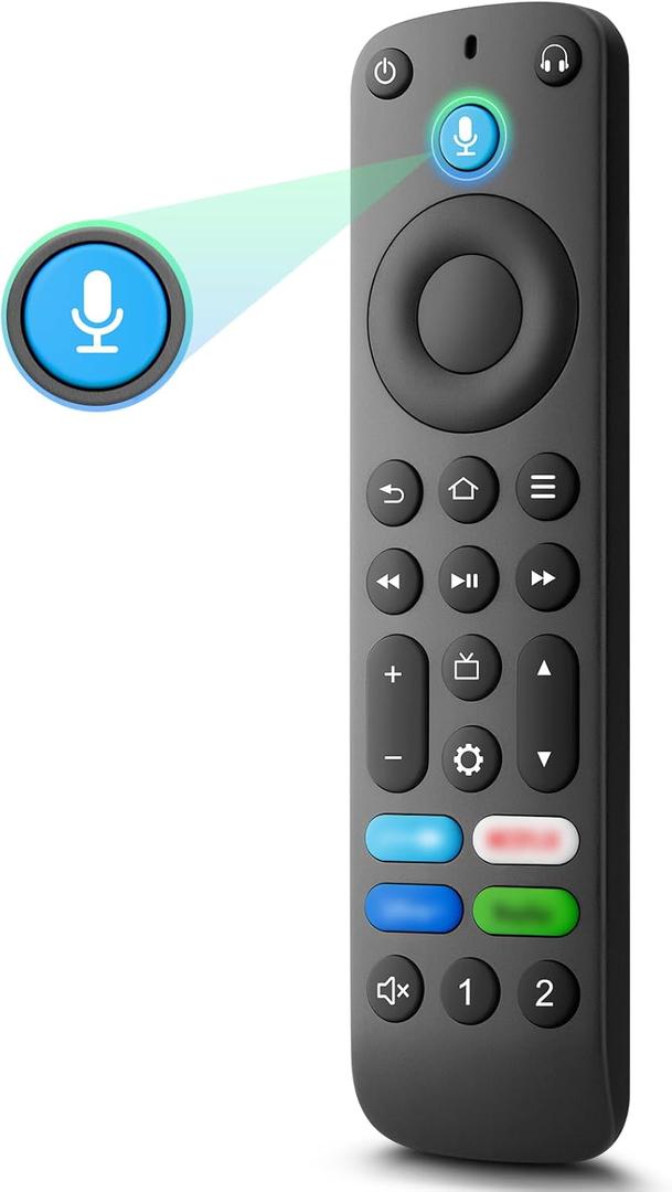 Voice Remote Control Replacement for Fire Smart Streaming Media Devices, for Fire TV Stick (2nd Gen/3rd Gen/Lite/4K Max)/for Fire TV Cube (1st & 2nd & 3rd Gen)