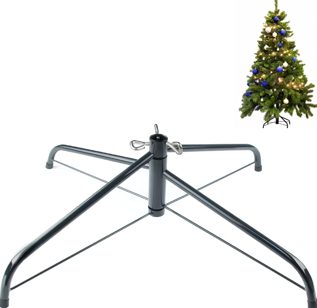 MNKXL 24 Inch Christmas Tree Stand for 4 to 10ft Christmas Trees,Folding Christmas Tree Stand