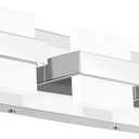 SOLFART 3 Lights Chrome Bathroom Vanity Light Modern LED Bathroom Light Fixtures Over Mirror Vaniy Light 20 inch White Light Dimmable