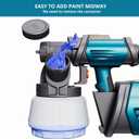 Tilswall Paint Sprayer 800W HVLP Spray Paint Gun, Electric Paint Sprayer Gun with 4 Nozzles & 3 Patterns for House Painting Furniture Cabinets Fence Home Walls Shark 800 (Blue, 1300 ml)