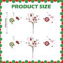 Jutom 6 Pcs Candy Cane Ornaments - Red, Green, White Stripes - Christmas Tree Decorations