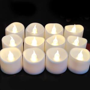 Flickering Flameless Led Tealight Candles with Timer, 6 Hours On and 18 Hours Off in 24 Hours Cycle Automatically Battery Votive Candles for Home Decoration,12 Pack,Warm White