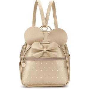 KL928 Girls Bowknot Polka Dot Cute Mini Backpack Small Daypacks Convertible Shoulder Bag Purse for Women